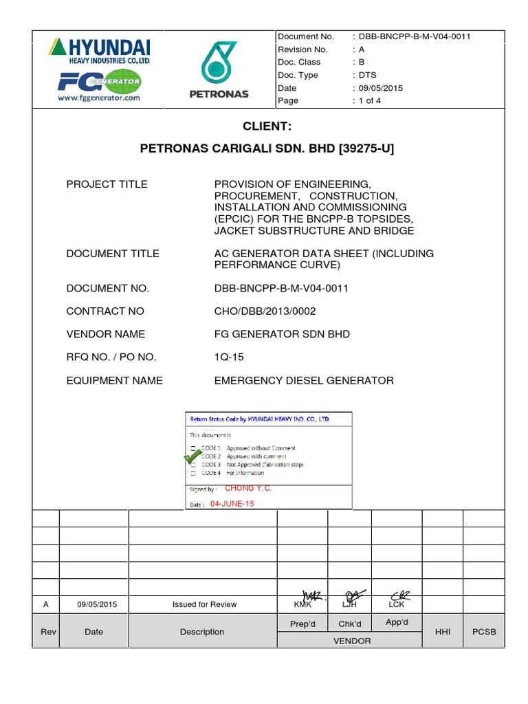 Generator Data Sheet PDF PDF Electric Generator Atmosphere Of Earth