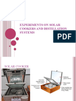 Experiments on solar cookers and solar distillation systems.pptx