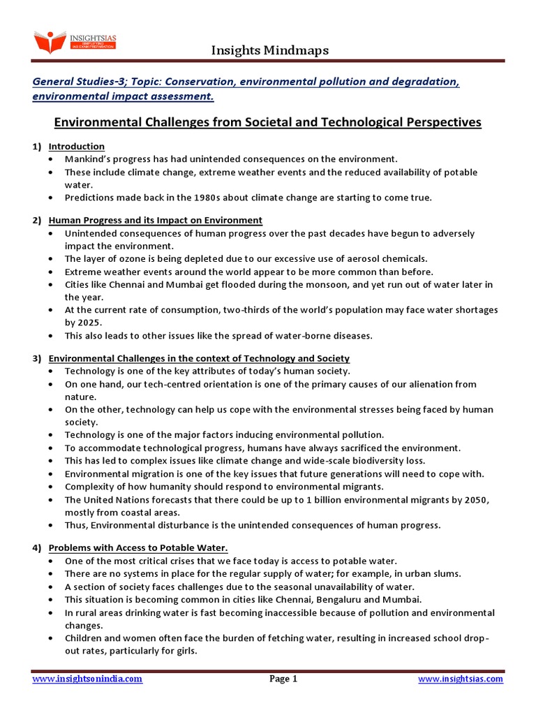 Environmental Challenges and Solutions | PDF | Environmental ...