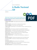 Diario de Radio Nacional 10-08-2020