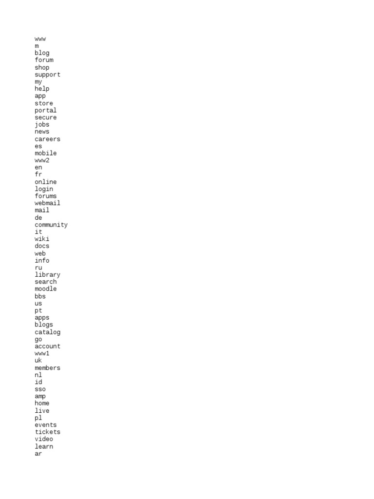 shubs-subdomains.txt | Technology | Technology \u0026 Engineering