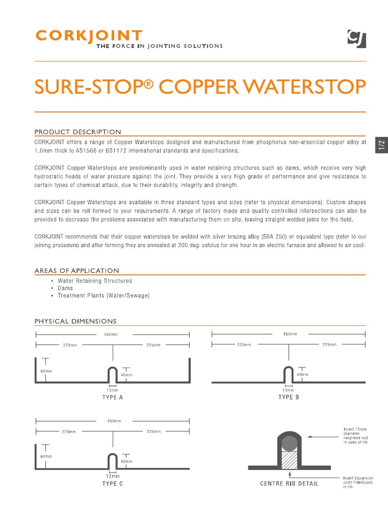 Copper Waterstop PDF Welding Construction