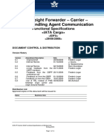 IATA FF Carrier Gha Functional Specifications