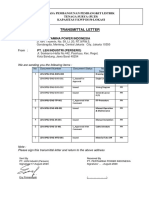 Transmittal Letter: Jasa Pembangunan Pembangkit Listrik Tenaga Surya (PLTS) Kapasitas 5 KWP Di 50 Lokasi