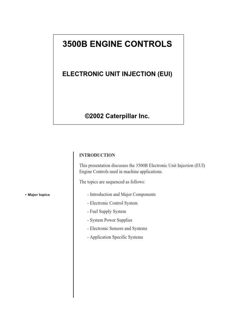 05 EUI Engine Control PDF Fuel Injection Turbocharger