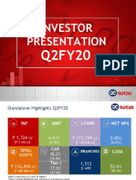 KOTAK - Q2FY20 Investor Presentation