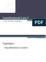 Constitutional Law-1: Union and State Legislature
