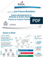 Seminário Franco-Brasileiro: Axens Developments in Biofuels & Green Chemistry Focus On Futurol Technology