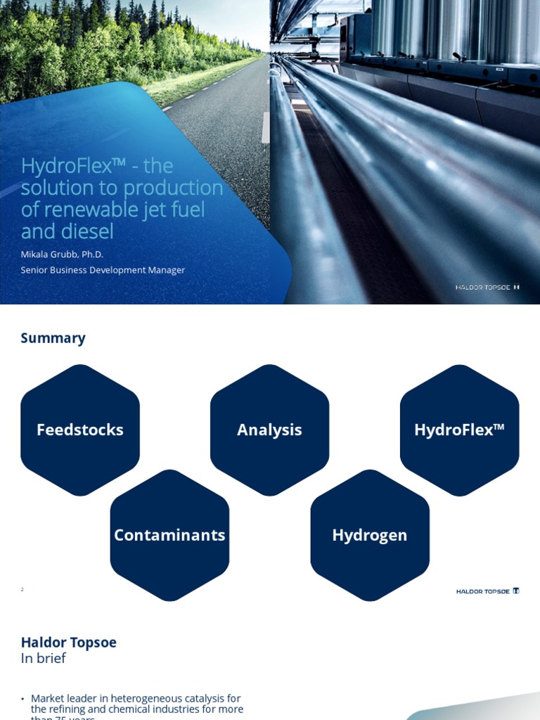 Hydroflex™ The Solution To Production of Renewable Jet Fuel and