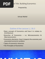 Course Title: Building Economics: Prepared by