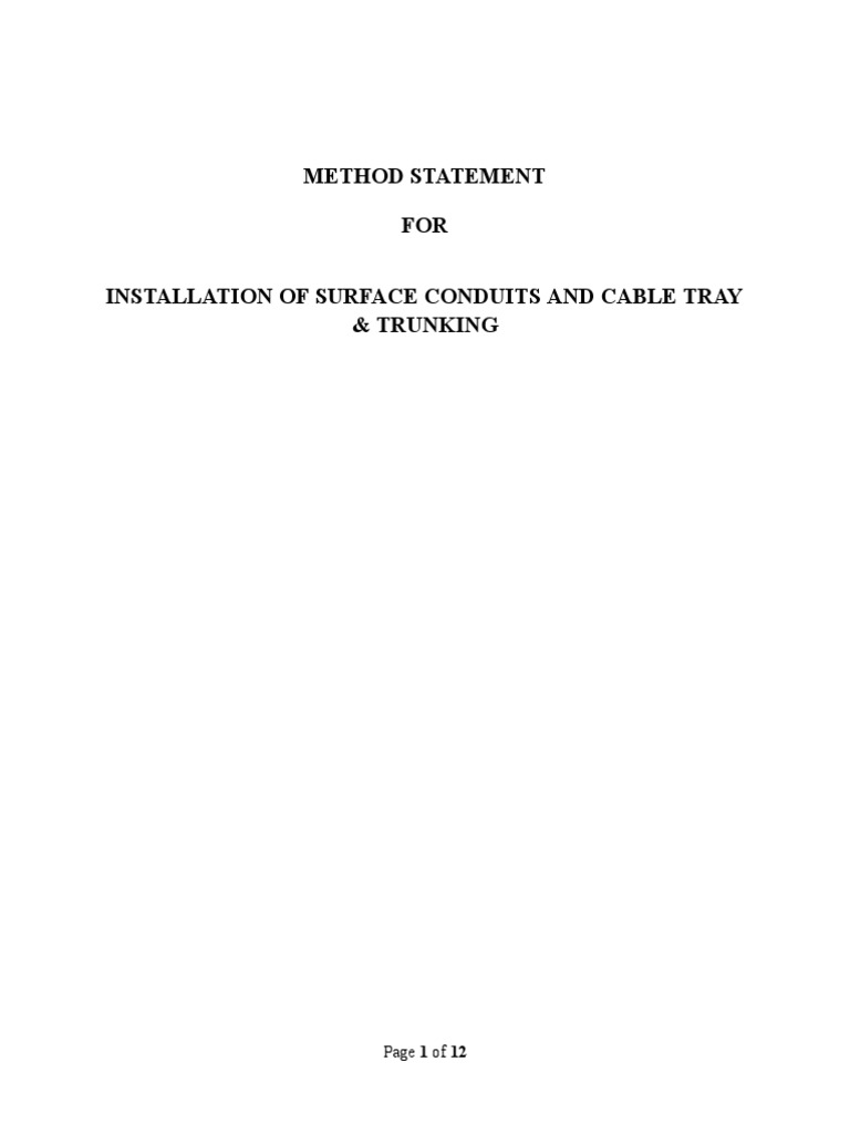 Cable Tray & Conduit Installation Guide | PDF | Pipe (Fluid Conveyance ...