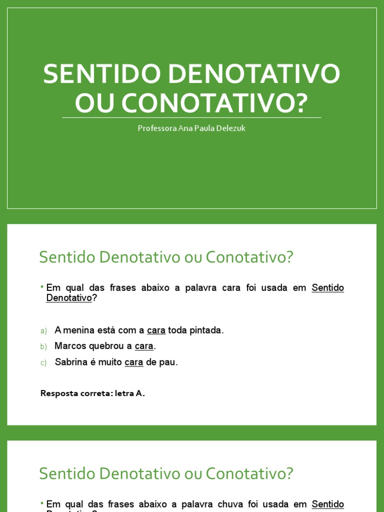 Sentido Denotativo e Conotativo Explicado | PDF