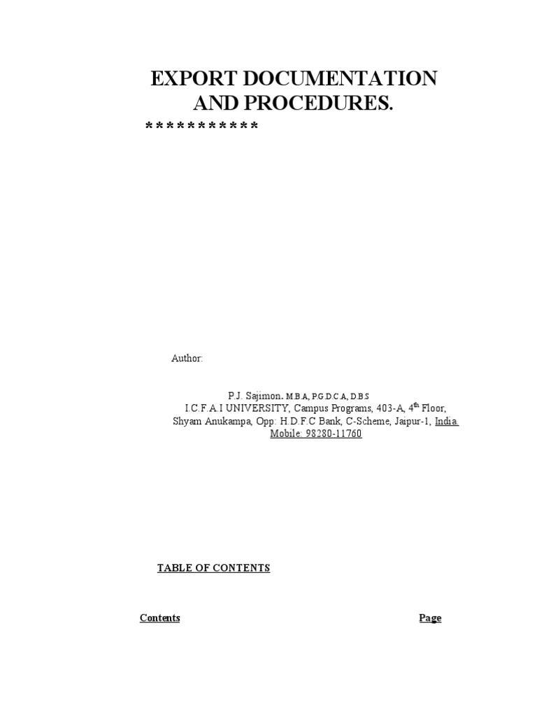 Export Documentation and Procedures | PDF | Bill Of Lading | Partnership