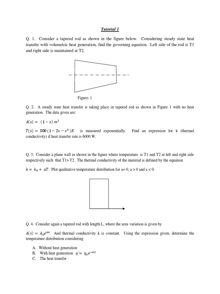 Tuteriol 1 Pdf Heat Transfer Thermal Conductivity