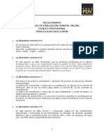 Solucionario 4 Jornada de Evaluación General Online Técnico Profesional Módulo Biología Común