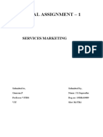 Digital Assignment - 1: Services Marketing