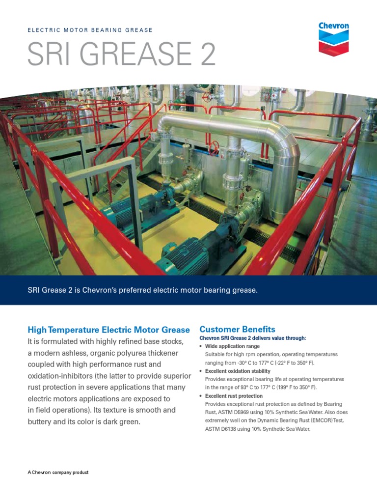 Sri Grease 2 High Temperature Electric Motor Grease Customer Benefits PDF Bearing