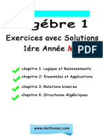 Algébre 1 - Exercices Avec Solutions (1) - 393880168 PDF