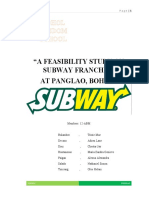 A Feasibility Study On Subway Franchise at Panglao, Bohol