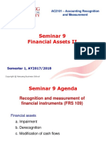 Seminar 9 Financial Assets II: AC2101 - Accounting Recognition and Measurement