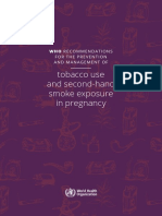 Tobacco Use and Second-Hand Smoke Exposure in Pregnancy: WHO Recommendations