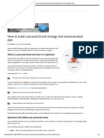 How To Build A Personal Brand Strategy and Communication Plan