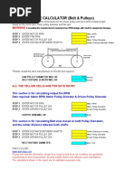 Belt & Pulley Calculator