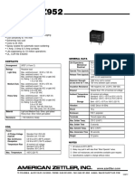 AZ951/AZ952 Subminiature Power Relay Specifications