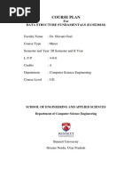 Course Plan: For Data Structure Fundamentals (Ecse281M)