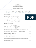 Structural Dynamics: 2CE611 by DR S S Mishra, NIT Patna: Rayleigh Quotient