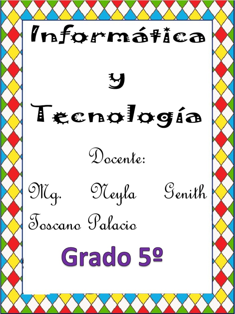 Grado 5º Tecnologia e Informatica PDF | PDF | Disco duro | Red de ...