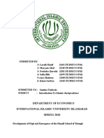 Department of Economics International Islamic University Islamabad SPRING 2020