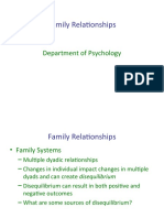Family Relationships: Department of Psychology
