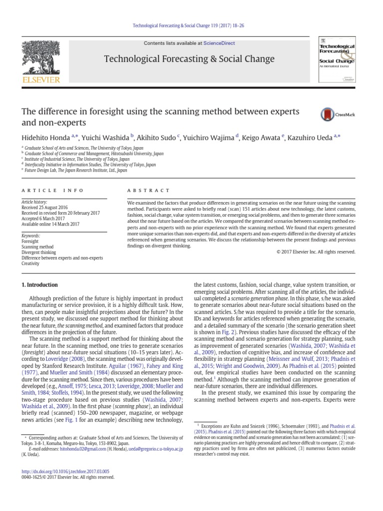 Technological Forecasting & Social Change | PDF | Expert | Akaike ...