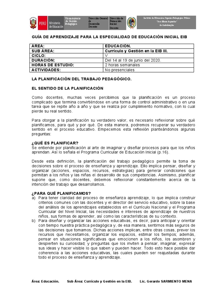 4 Guia de Aprendizaje | PDF | Plan de estudios | Educación de la ...
