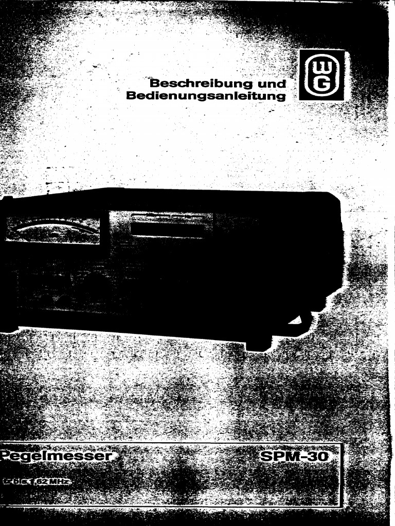 Wandel - and - Goltermann SPM 30 User ID8468 | PDF