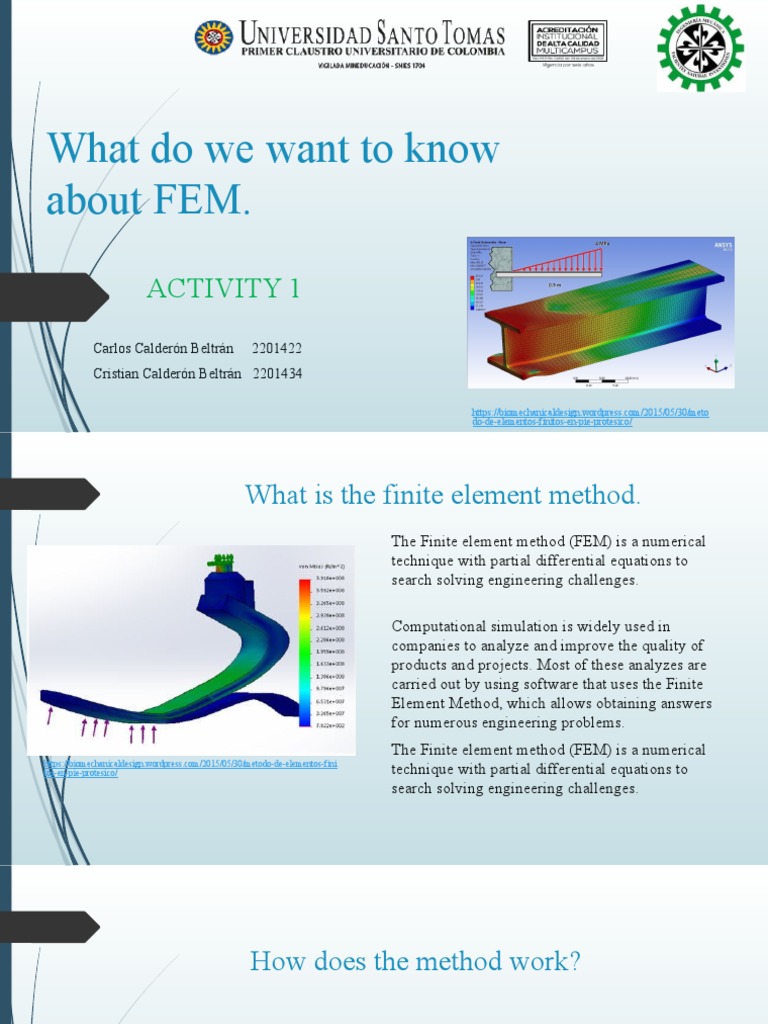 What Do We Want To Know About FEM.: Activity 1 | PDF | Finite Element ...
