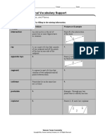 Additional Vocabulary Support: Points, Lines, and Planes