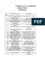 Tabel Nominal Cu Personalul Didactic An SC.2019 2020 PDF
