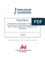 Psychiatry MCQ PDF