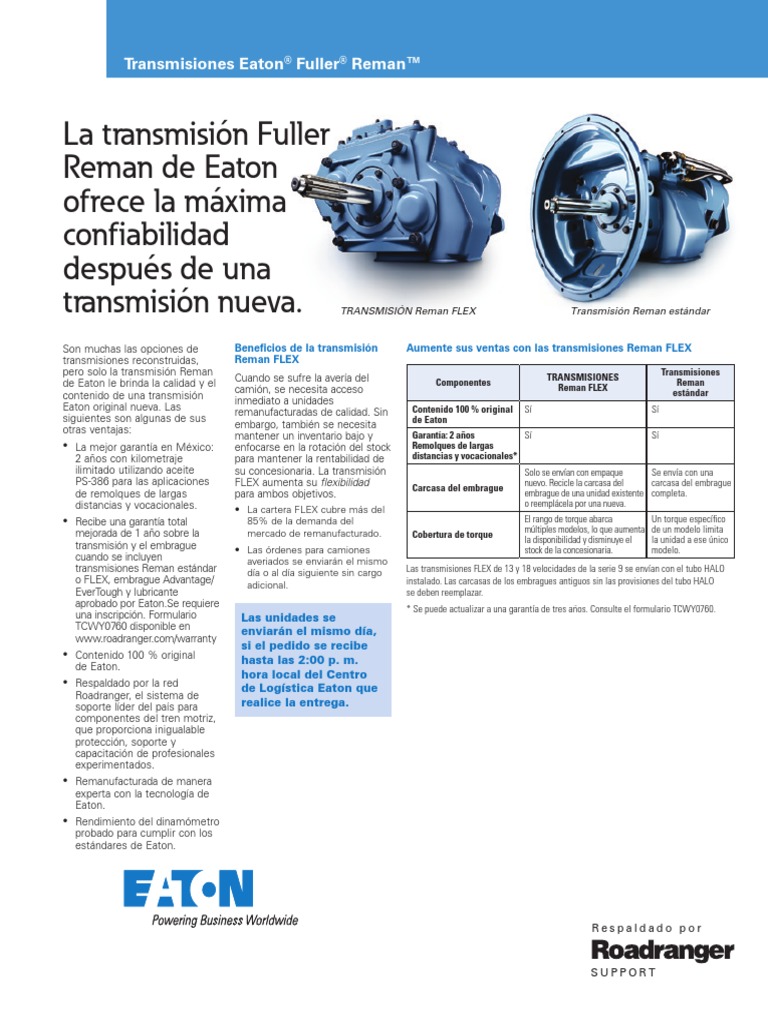 Eaton Fuller Reman Brochure Apsl0147 SP | PDF | Vehículos | Science