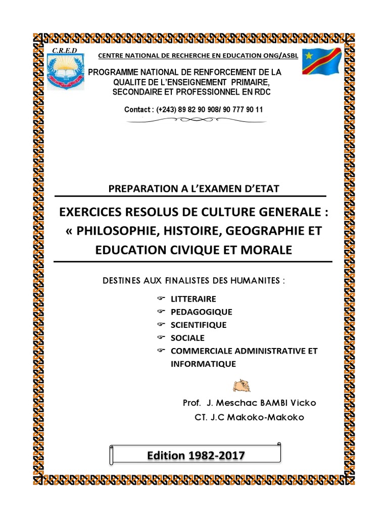Page De Garde Philosophie Nouvelle Page de Garde CULTURE GENERALE | PDF