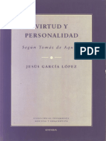 Virtud y Personalidad Según Santo Tomás de Jesús García López