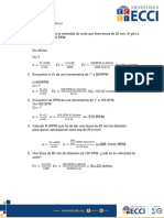 Taller Calculo de Parametros de Corte