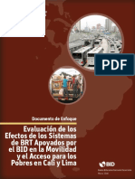 Documento de Enfoque Evaluación de Los Efectos de Los Sistemas de BRT