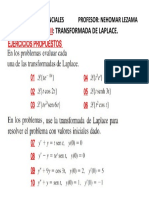 Ecuaciones diferenciales y transformada de Laplace