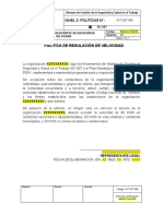 PLT-SST-008 Política de Regulación de Velocidad