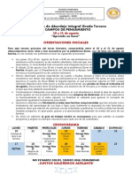 Actividades de Abordaje Integral Grado Tercero Campos de Pensamiento