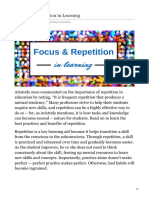 Focus and Repetition in Learning