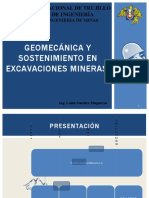 Geomecánica y sostenimiento en excavaciones mineras